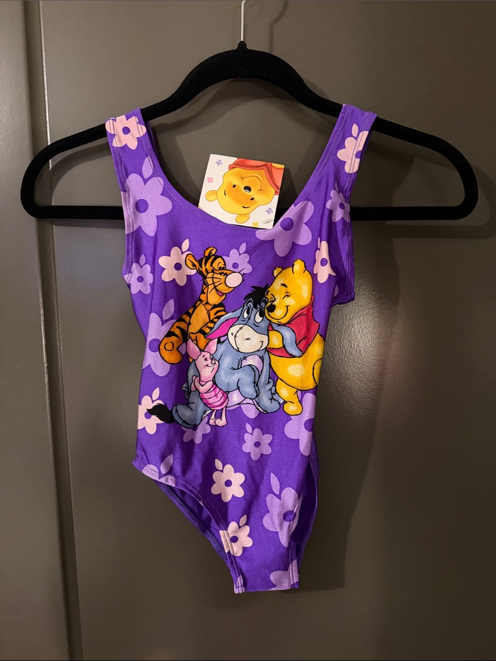 Disney Purple Winnie the Pooh Floral One-Piece